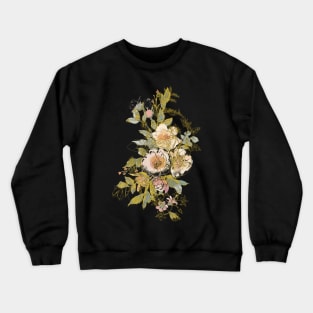 Golden Elegance: Design Featuring Sprinkled Wild Roses Crewneck Sweatshirt